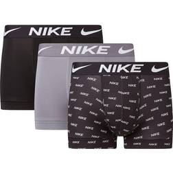 Nike Dri-FIT Essential Micro Boxer 3-pack - Logo Print/Cool Grey/Black