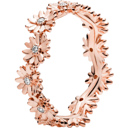 Pandora Sparkling Daisy Flower Crown Ring - Rose Gold/Transparent