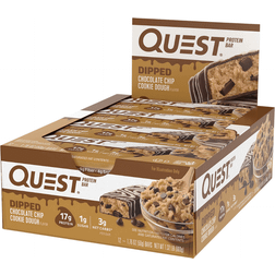 Quest Nutrition Dipped Chocolate Chip Cookie Dough Protein Bar 12 st