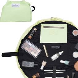 The Flat Lay Co. Green Croc Open Makeup Bag