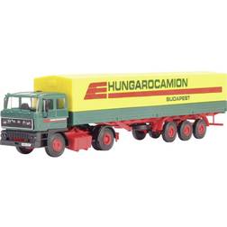 Kibri 14699 H0 Raba RABA 2-axle tractor with HUNGACAMION flat trailer