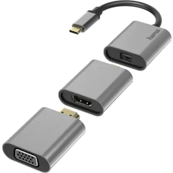 Hama USB C-Mini DisplayPort/HDMI/VGA 0.2m