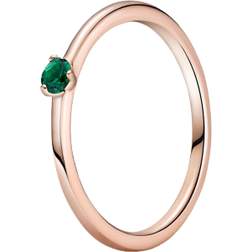 Pandora Solitaire Ring - Rose Gold/Green