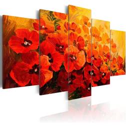 vidaXL Land Of Poppies Maleri 100x50cm