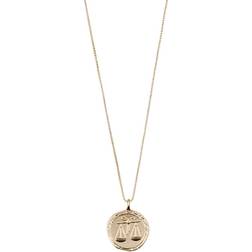 Pilgrim Libra Zodiac Necklace - Gold/Transparent