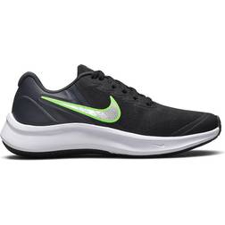 Nike Star Runner 3 Gs Trainers - Black / Chrome / Dk Smoke Grey