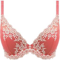 Wacoal Embrace Lace Plunge Bra - Faded Rose/White Sand