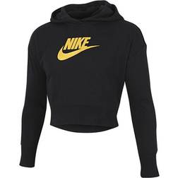 Nike Girl's Sportswear Club Cropped Hoodie - Black (DC7210-011)