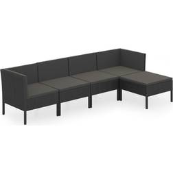 vidaXL 3094381 Loungeset, Bord inkl. 4 Soffor