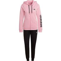 Adidas Essentials Logo French Terry Track Suit Women - Light Pink/Black