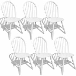 vidaXL Solid Silla de Cocina 94cm 6pcs