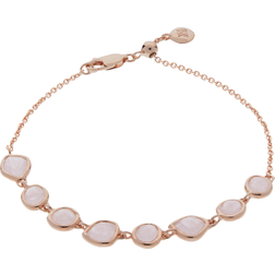 Monica Vinader Siren Mini Nugget Cluster Bracelet - Rose Gold/Quartz