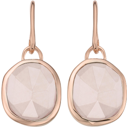 Monica Vinader Siren Wire Earrings - Rose Gold/Quartz