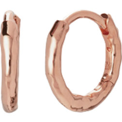 Monica Vinader Rose Gold Siren Muse Mini Huggie Earrings