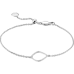 Monica Vinader Sterling Silver Riva Diamond Kite Chain Bracelet Diamond