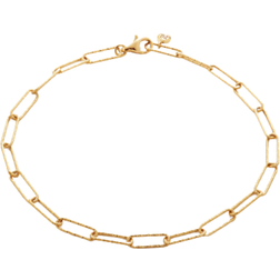 Monica Vinader Gold Alta Textured Chain Bracelet