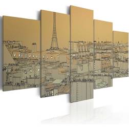 Arkiio Good old Paris Vintage Billede 100x50cm