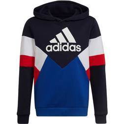 Adidas Colorblock Fleece Hoodie - Legend Ink/Royal Blue/Vivid Red (HA4006)