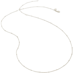 Monica Vinader Sterling Silver Fine Beaded Chain Necklace Adjustable 53-61cm/21-24'