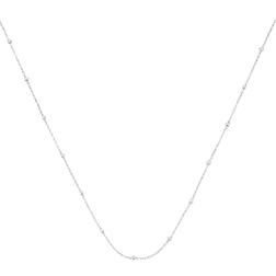 Monica Vinader Fine Beaded Chain Necklace Short - Silver