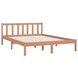 vidaXL Solid Pine 69.5cm Sengeramme 135x190cm