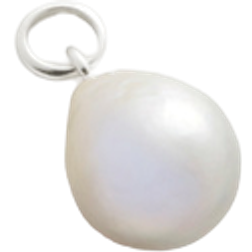 Monica Vinader Nura Baroque Pendant Charm - Silver/Pearl