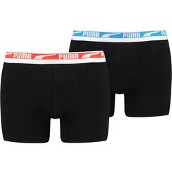 Puma Multi Logo Boxer 2-pack - Blue/Red