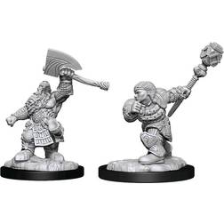 Magic The Gathering Unpainted Miniatures (W14) Dwarf Fighter & Dwarf C