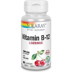 Solaray Vitamin B-12 with Folic Acid 1000mcg 90 Stk.