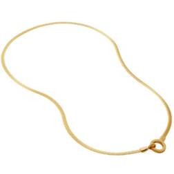 Monica Vinader Gold Snake Chain Necklace 46cm/18'