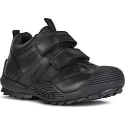 Geox Childrens/Kids J Savage A Leather School Shoes - Black