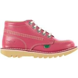 Kickers Children's Hi Boots - Pink Leather