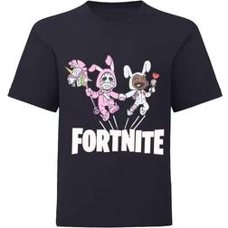 Fortnite Kids Bunny Trouble Short Sleeve T-shirt - Navy