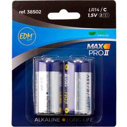 Edm Long Life Alkaline LR14 C Compatible 2-pack