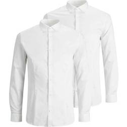 Jack & Jones Super Slim Fit Shirt 2-pack - White