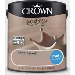 Crown Breatheasy Ceiling Paint, Wall Paint Picnic Basket 2.5L