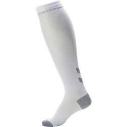 Hummel Elite Compression Sock Unisex - White Alloy