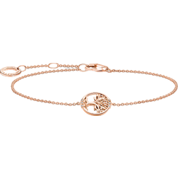 Thomas Sabo Charm Club Delicate Tree of Love Bracelet - Rose Gold/Transparent
