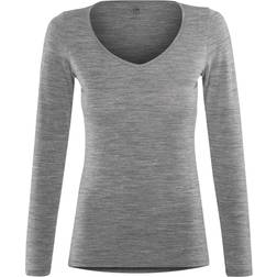 Icebreaker Merino Siren Long Sleeve Sweetheart Top Women - Gritstone Heather