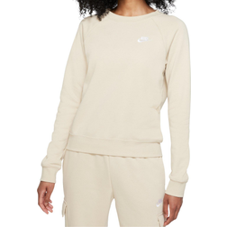 Nike Women's Sportswear Essential Fleece Crew Sweatshirt - Rattan/White