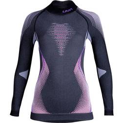 UYN Evolutyon UW Long Sleeve Shirt Women - Anthracite Melange/Raspberry/Purple