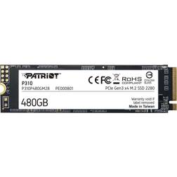 Patriot Disco ssd p310 m.2 480gb pcie 2280 1700/1500