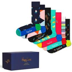 Happy Socks 7 Days Socks Gift Set 7-pack - Black/Green