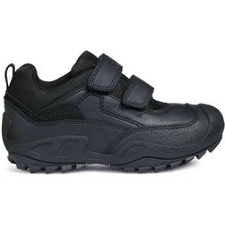 Geox Kid's Savage Leather Trainers - Black