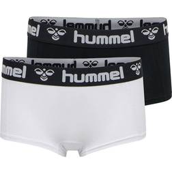 Hummel Maya Jersey Hipsters With Logo Waistband 2-pack - Black/White