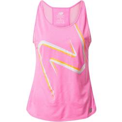 New Balance Printed Impact Run Tank Women - Vibrant Pink Heather