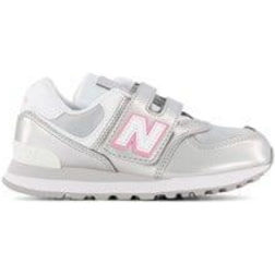 New Balance 574 - Silver Metallic / Bubblegum