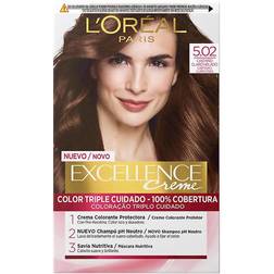L'Oréal Paris Permanent Farve Excellence 5,02 Make Up Klar Kastanje