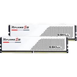 G.Skill Mémoire RAM Ripjaws S5 F5-5600J3636C16GX2-RS5W 32GB (2x16GB) DDR5 5600MHz CL36 Blanc