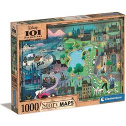 Clementoni Elements Story Maps 101 Dalmatians 1000 Pieces